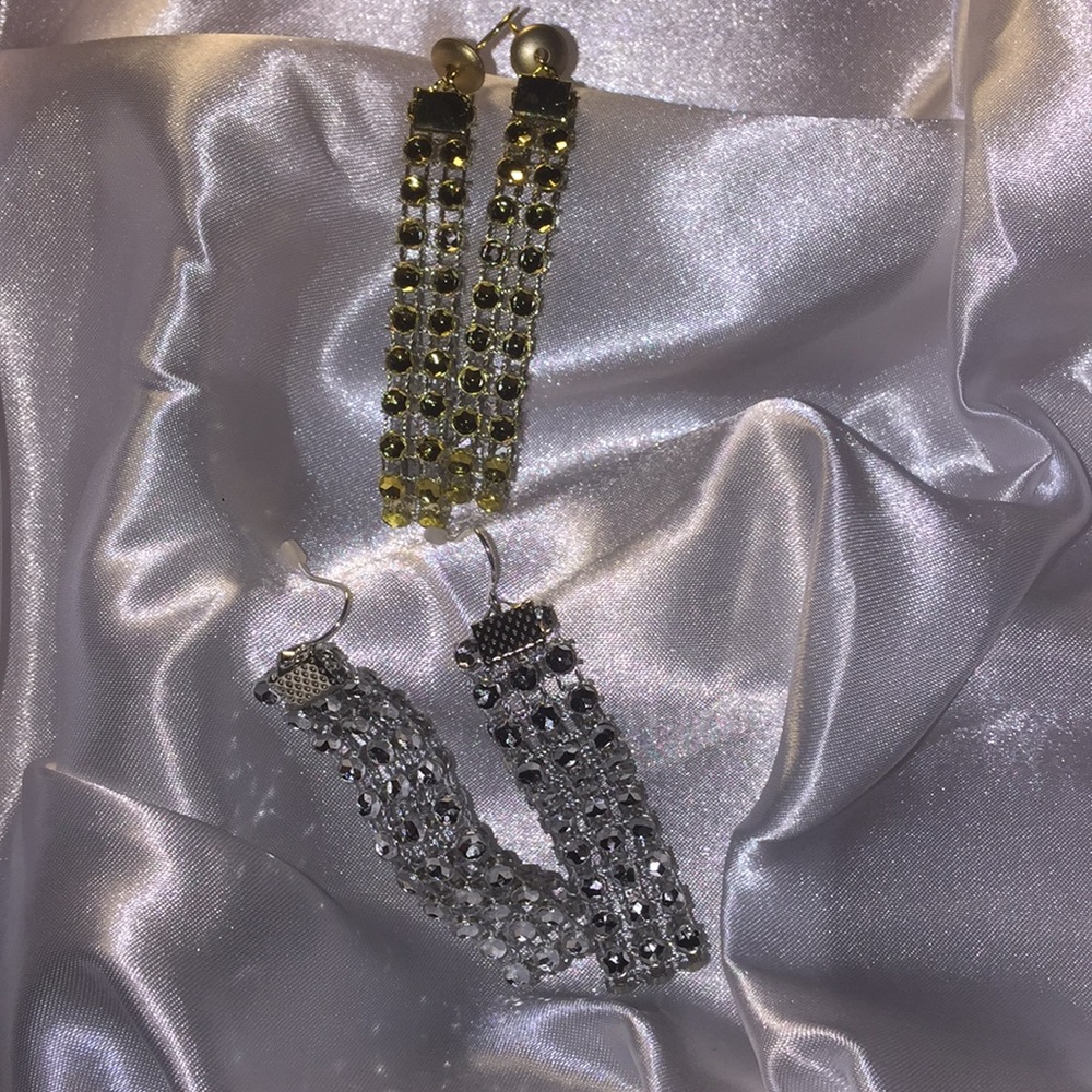 Loop diamond wrap earrings